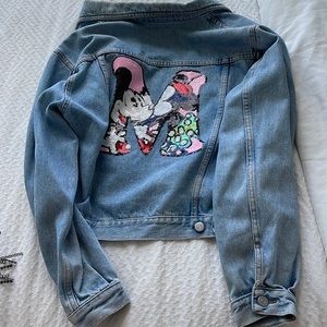 Disney denim jacket medium